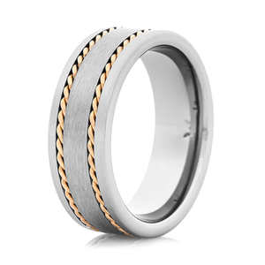 Anneaux Damas Bague en acier Damas faite à la main de qualité supérieure - Product Image 1