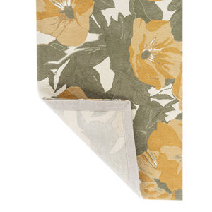 Alfombras de Lana Boho Hechas a Mano Hacienda Green Top-350 con Patrones Florales Rectangulares para el Hogar, Sala de Estar, Entrada, Dormitorio y Pasillo - Product Image 5