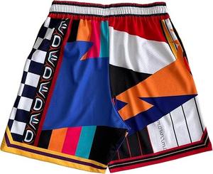 Pantalones Cortos de Baloncesto Vintage Personalizados al por Mayor, de Secado Rápido, 100% Poliéster, Transpirables, con Estampado por Sublimación, Marca de Equipo Personalizada - Product Image 2