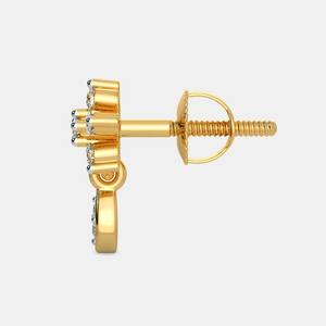 Pendientes de Mariposa Brillante con Moissanita en Oro de 18K para Mujer, Piedras Redondas en Oro Blanco, Rosa, Amarillo o Plata - Product Image 3