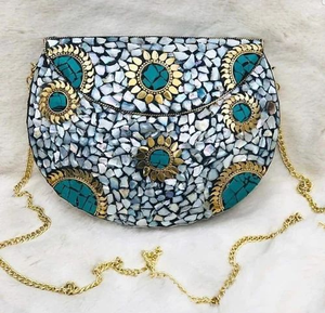 กระเป๋าคลัทช์ทำมือสุดหรูทำจากโลหะพร้อมกระเป๋าราตรีสุดหรูทนทานพร้อมกรอบโลหะดีไซน์หรูหรา - Product Image 6