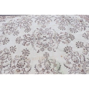 พรมขนาด 6x9.5 ฟุต, พรมตุรกีโบราณ, พรมลายจุดสีขาว - Product Image 5