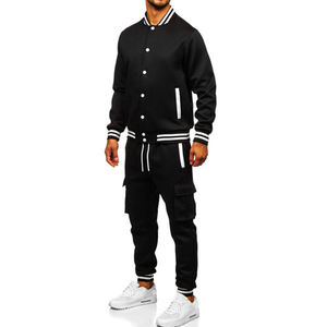 El chándal sólido para hombre está compuesto por 1 traje, camisa informal, chándal para caminar de EVERGLOW - Product Image 3