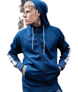 ชุดวอร์มสเวตเตอร์มีฮู้ดสำหรับผู้ชายเสื้อฮู้ดโอเวอร์ไซส์ผ้ายืด - Product Image 1