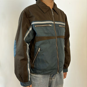 Chaqueta corta de invierno para hombre con logotipo personalizado, chaqueta cortavientos reflectante de poliéster y algodón con cremallera para hombre - Product Image 4