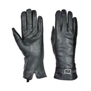 Nouveaux gants tactiles de conception tendance, gants en cuir véritable pour l'extérieur, gants chauds, gants de conduite simples et tendance - Product Image 1