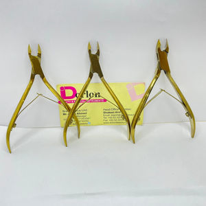 Shinny Gold Plasma Cuticle Nipper Sustainable Steel Nail <b>Tool</b> Custom Logo Sharp Fine Tip Wide Jaw Opening Nail Cuticle Nipper - Product Image 1