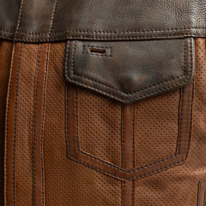 Chaleco de Cuero Genuino para Hombre, Invierno, Impermeable y Calefactable, Estilo Urbano, Prenda Exterior Cómoda - Product Image 4