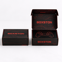 Boîte d'emballage cadeau haut de gamme personnalisée avec logo, étanche, en carton ondulé, en forme d'avion pour joueur de jeux, avec gaufrage à chaud doré