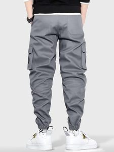 Men's Casual Canvas <b>Cargo</b> <b>Pants</b> Tapered Joggers | Multi-Pocket Utility <b>Elastic</b> <b>Waist</b> Drawstring Anti-Wrinkle Breathable - Product Image 4
