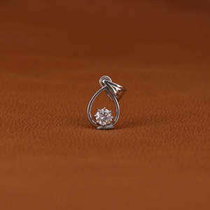 Pendentif minimal de diamant en or massif 10kt de diamant de taille ronde de luxe pour les femmes avec le nouveau pendentif de conception personnalisée à la mode - Product Image 1