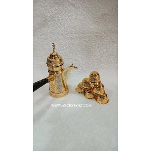 Luxurious Metal Dallah the Ultimate Arabic Coffee <b>Pot</b> for Those Who Appreciate Exquisite Craftsmanship and Cultural Heritage - Product Image 5