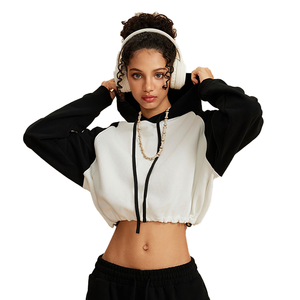 Sweat-shirt pour femmes en gros personnalisé |   Sweat à capuche épais de haute qualité 365g, couleur automne/hiver, épaules tombantes - Product Image 1