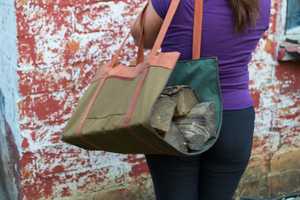 Fait à la main toile bois sac de transport porte-bûches bois rassemblement Camping pour bois bois de chauffage stockage CWR-0030 - Product Image 2