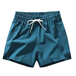Men's Quick Dry Running Gym Shorts Breathable Nylon Casual Anti-Wrinkle Sports <b>Drawstring</b> Pockets Mid Waist Knitted Hot Shorts - Product Image 3