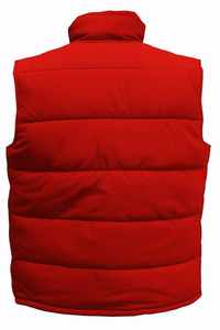 Gilet matelassé en toile rouge pour homme, style rétro, veste sans manches décontractée, respirante, hiver - Product Image 6