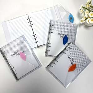 Reliure à anneaux A5 personnalisable en PVC transparent à 6 trous, carnet à feuilles mobiles, couverture souple transparente <span class=keywords><strong>pour</strong></span> le journaling et la planification - Product Image 1