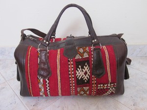 Sac de voyage unisexe de luxe classique en cuir véritable de haute qualité, élégant, avec poignée souple et fermeture éclair intégrée - Product Image 1