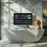 Televisor Inteligente Haocrown con Sistema Android, WiFi, Pantalla Táctil 4K, Resistente al Agua, Ultra Delgado, para Baño, Hogar y Hotel