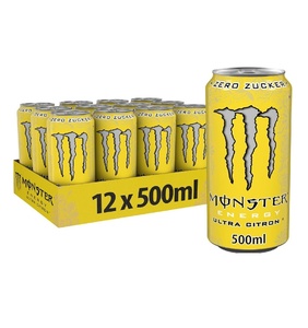 Bebida Energética Cítrica Refrescante Monster Energy Ultra Citron 500 ml en Lata, Sabor Fresco, para Cadenas de Suministro de Supermercados - Product Image 5