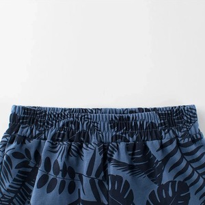 Short de bain hawaïen 100% coton pour hommes, short de plage imprimé floral 3D à séchage rapide, vêtements de sport à motifs solides pour les loisirs de plein air - Product Image 4