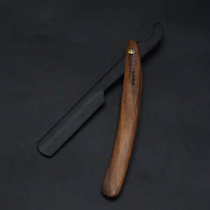 Rasoir droit turc en acier inoxydable avec manche en bois, logo personnalisé, salon de barbier, rasoir à lame, outil de rasage de qualité supérieure - Product Image 1