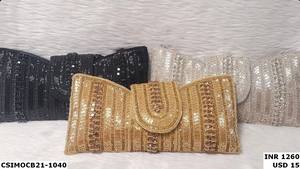 Bolso de mano de cristal bordado hecho a mano con diseño de cuentas Ele bolsos de noche para bodas - Product Image 2