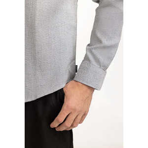 เสื้อเชิ้ตผู้ชายลำลองเนื้อผ้าทอลายก้างปลา รุ่น MN-CS-WS24-009 ย้อมสีพื้น ผ้ากันยับ เหมาะสำหรับใส่ทำงาน - Product Image 1