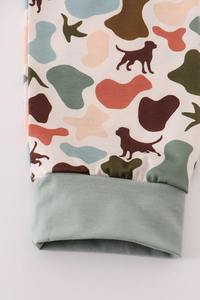 Ensemble de pantalons imprimés de chasse verts pour enfants tenue d'extérieur confortable avec motif élégant correspondant haut bas Style décontracté intelligent - Product Image 2