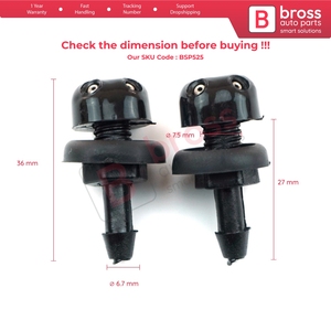 BSP525 Juego de 2 Boquillas de Doble Orificio para Limpiaparabrisas de Coche, Kit de Chorro de Agua para Limpiaparabrisas - Product Image 5