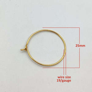 Aros de Cobre Calibre 19 para Pendientes, 25mm, Chapados en Oro 18K, Plata y Oro Rosa, Accesorios de Joyería con Cadena de Alambre, en Bolsa de Empaque - Product Image 4