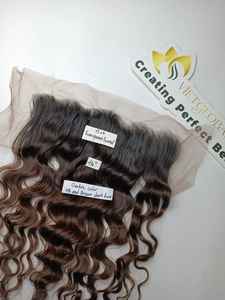 Alta calidad Ombre Color transparente encaje Frontal onda Natural sin procesar cabello virgen vietnamita para mujeres negras cabello camboyano - Product Image 3