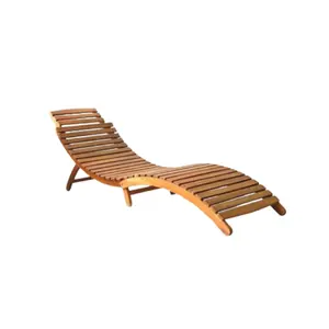 Chaises longues au design moderne avec cadre en bois Lit de soleil pour piscine Cair Chaises longues pour l'extérieur et la piscine - Product Image 1
