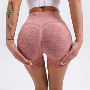 Short taille haute sans couture à séchage rapide pour femmes pantalon legging serré pour la boxe et le yoga short de yoga à motif solide - Product Image 4