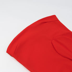 Robe d'été décontractée sans bretelles pour femme, imprimé floral, couleur unie, devant floral, satin, mousseline, taille empire, crayon - Product Image 4