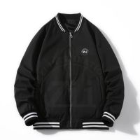 Blouson de baseball unisexe en laine à manches longues avec lettres, coupe courte, grande taille, pour homme, collection automne-hiver