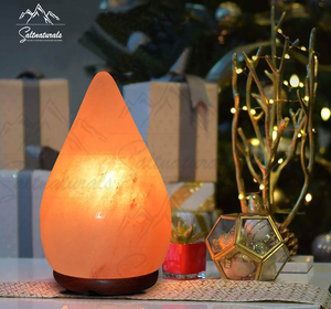 2025 lampe de sel en cristal de l'Himalaya la mieux notée en forme de goutte de pluie sculptée à la main pour le bureau et la maison Feng Shui décor direct du Pakistan - Product Image 2