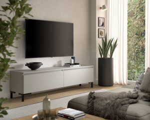 ตู้วางทีวีห้องนั่งเล่นสไตล์โมเดิร์น วัสดุไม้ปาร์ติเคิลบอร์ด ช่องเก็บของกว้างขวาง พร้อมบานประตูแบบพับลงได้ ผลิตในอิตาลี - Product Image 3