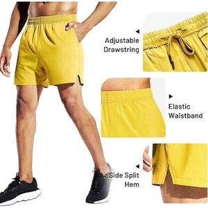 Pantalones cortos deportivos de verano para hombre para correr, entrenamiento, cierre con cordón, pantalones cortos deportivos con bolsillos - Product Image 4