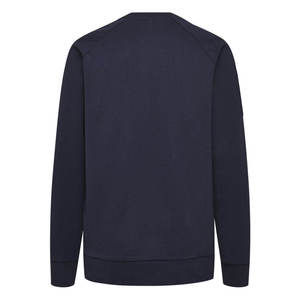 <b>Women's</b> <b>Navy</b> Blue Crew Neck Sweatshirt Long Sleeve Knitted Cotton Autumn Regular Fit Solid Color Pullover <b>Top</b> - Product Image 3