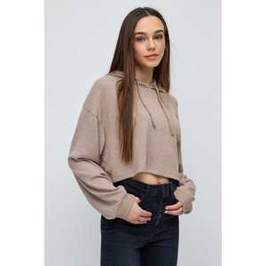 Sweat-shirt uni à col rond 100% polyester pour tous les jours - Product Image 1