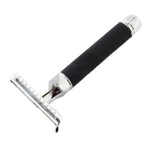 Reusable Eco Double Edge Safety <b>Razor</b> with Straight Metal Blade for Face Body & Bikini Shaving-Male Use - Product Image 1