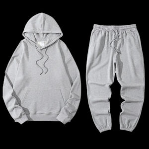 Survêtement à capuche pour homme, uni, ample, OEM, nouvelle arrivée, logo personnalisé, 100% coton, survêtement décontracté, prix bas et MOQ bas - Product Image 6