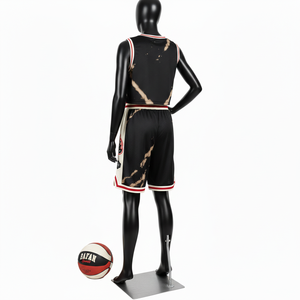 Ensemble short et maillot de basket-ball pour femmes, tissu en maille polyester respirant de qualité supérieure, 160 GSM, panneaux latéraux contrastés, logo personnalisé, ensembles pour femmes - Product Image 5