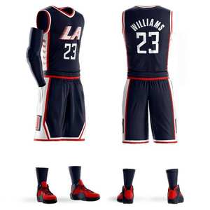 Nuevo uniforme de baloncesto para hombres jóvenes personalizado adulto transpirable y barato hombres usan uniforme de baloncesto, poliéster, ropa deportiva - Product Image 1