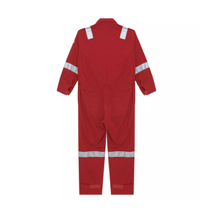 Mono de seguridad de algodón y poliéster para hombre con logotipo personalizado de gran oferta de color rojo, uniforme de trabajo reflectante de alta visibilidad - Product Image 6