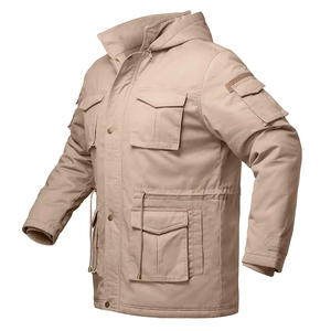 เสื้อแจ็คเก็ตพาร์กาผู้ชายแฟชั่นฤดูหนาว โลโก้สั่งทำได้ บุผ้าฝ้ายอุ่น กันลม มีฮู้ด ใส่ได้สองด้าน มีไซส์พลัส - Product Image 1