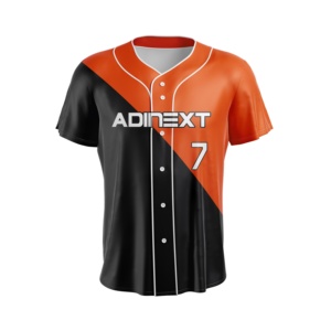 Wholesale Custom Design Sportswear Breathable <b>Polyester</b> Baseball Jerseys Plus Size Sublimated Baseball <b>Shirt</b> for Teams - Product Image 1