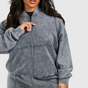 Nuevo Conjunto Deportivo Gris con Lavado Ácido y Logotipo Personalizado, Sudadera y Pantalones Deportivos para Mujer, Ropa Deportiva Transpirable de Alta Gama - Product Image 3