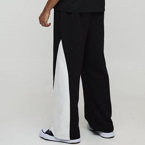Vente chaude 100% coton 300 GSM tenue décontracté bloc de couleur pantalon surdimensionné Streetwear jambe large poids lourd lambrissé survêtement pour hommes - Product Image 2